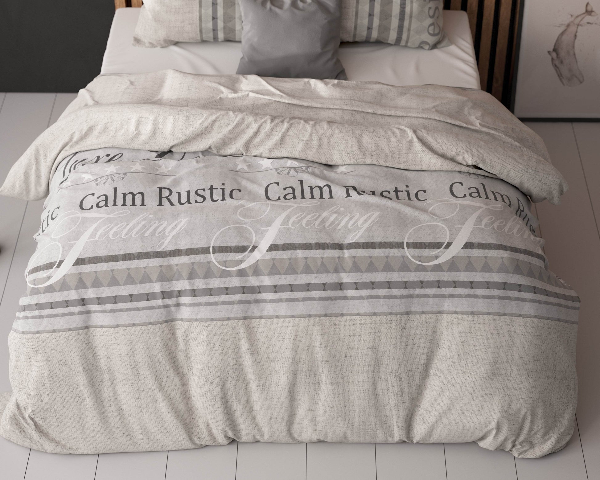 Bettbezug Residence Grau 140x220 cm - Palo24