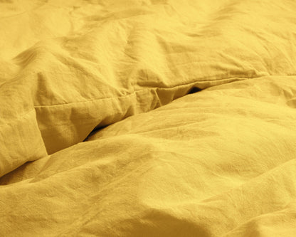 Bettbezug Stone washed Mustard 140 x 220 cm - Palo24