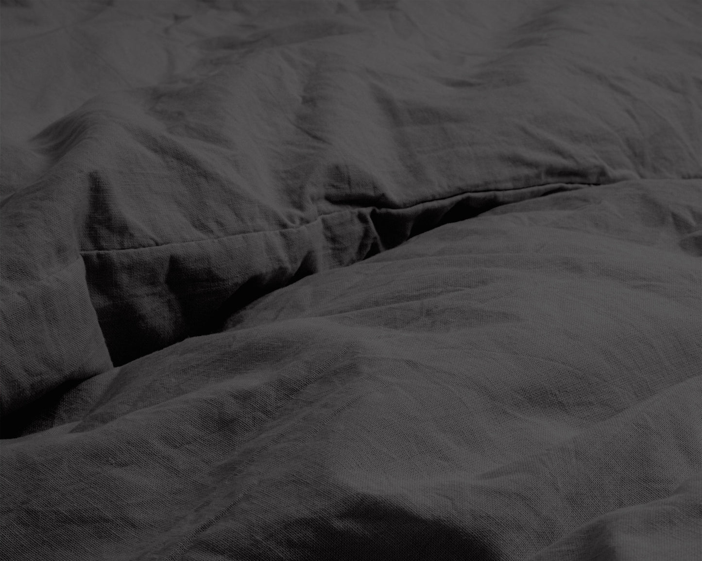 Bettbezug Stone washed Anthrazit 200 x 220 cm - Palo24