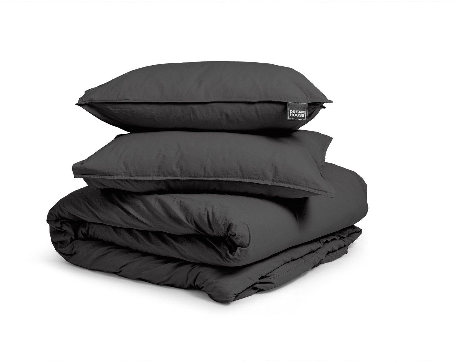 Bettbezug Stone washed Anthrazit 200 x 220 cm - Palo24