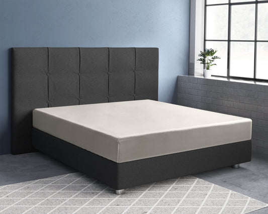 Satin Spannbettlaken Creme 120 x 200 cm - Palo24