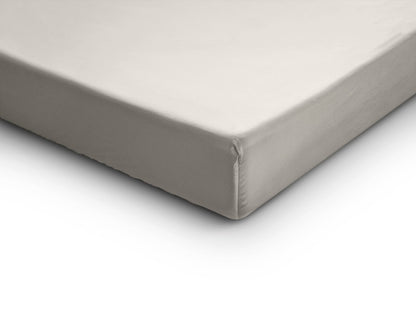 Satin Spannbettlaken Creme 140 x 200 cm - Palo24