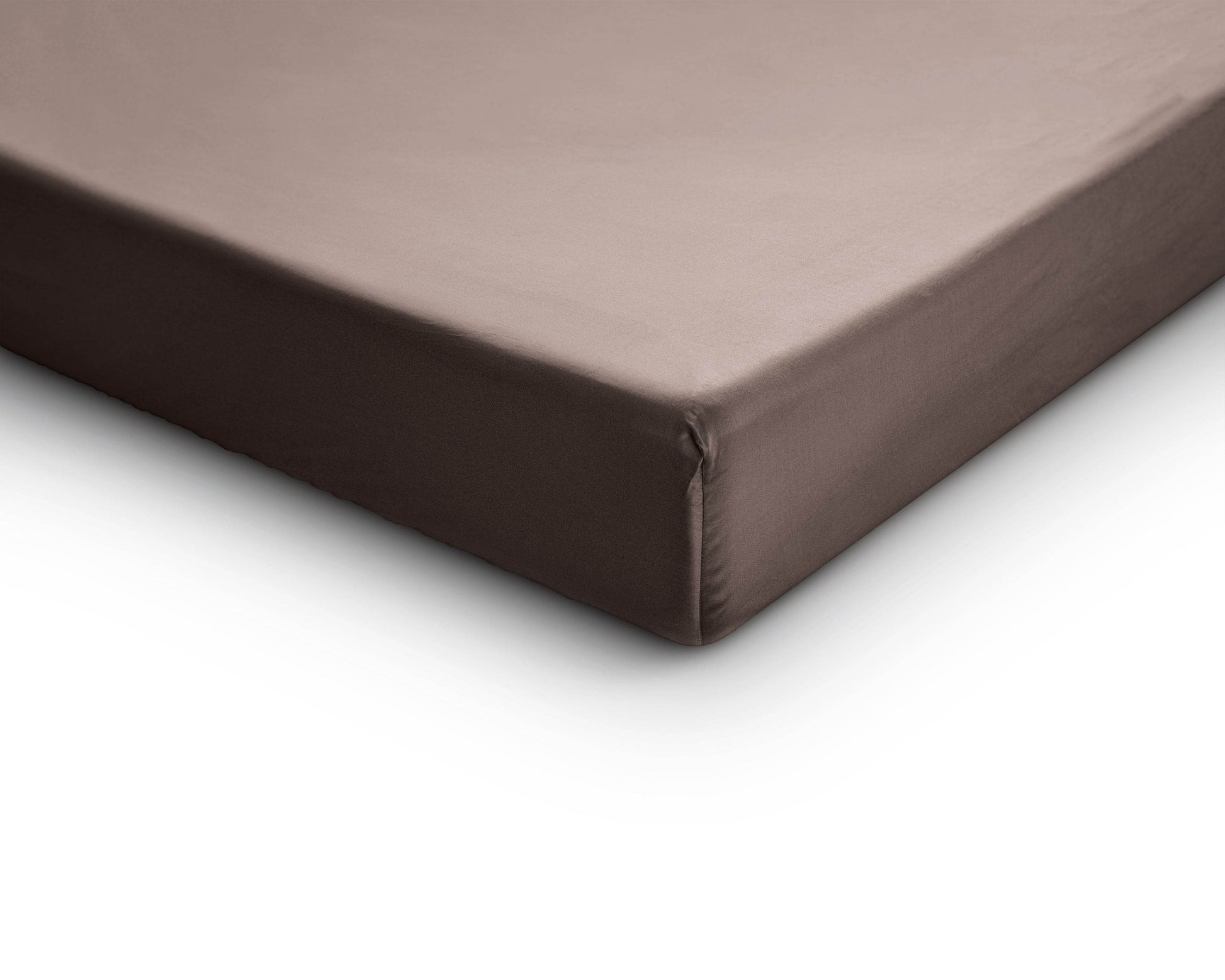 Satin Spannbettlaken Taupe 90 x 200 cm - Palo24