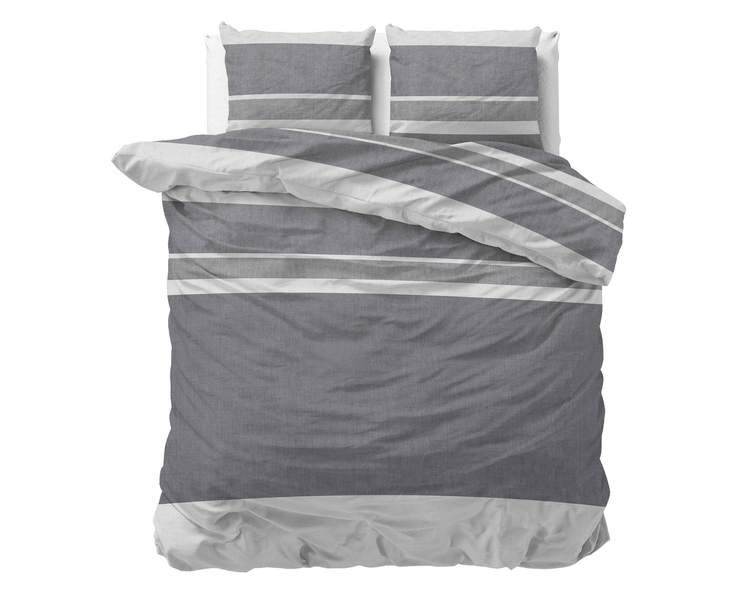 Bettbezug Flanel Skylar Anthrazit 200 x 220 cm - Palo24