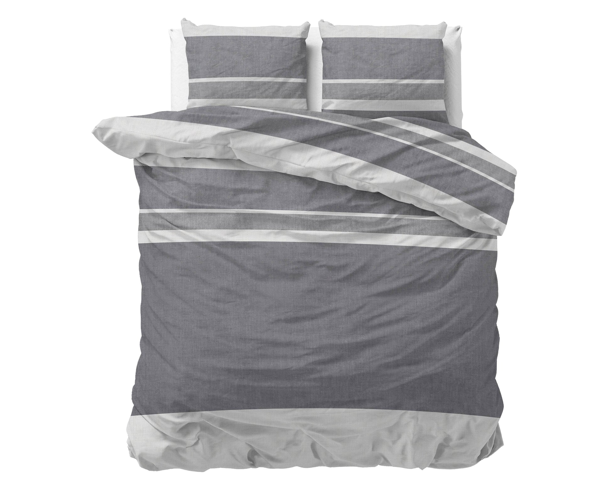 Bettbezug Flanel Skylar Anthrazit 200 x 220 cm - Palo24