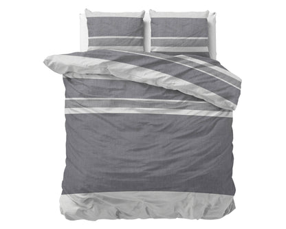 Bettbezug Flanel Skylar Anthrazit 200 x 220 cm - Palo24