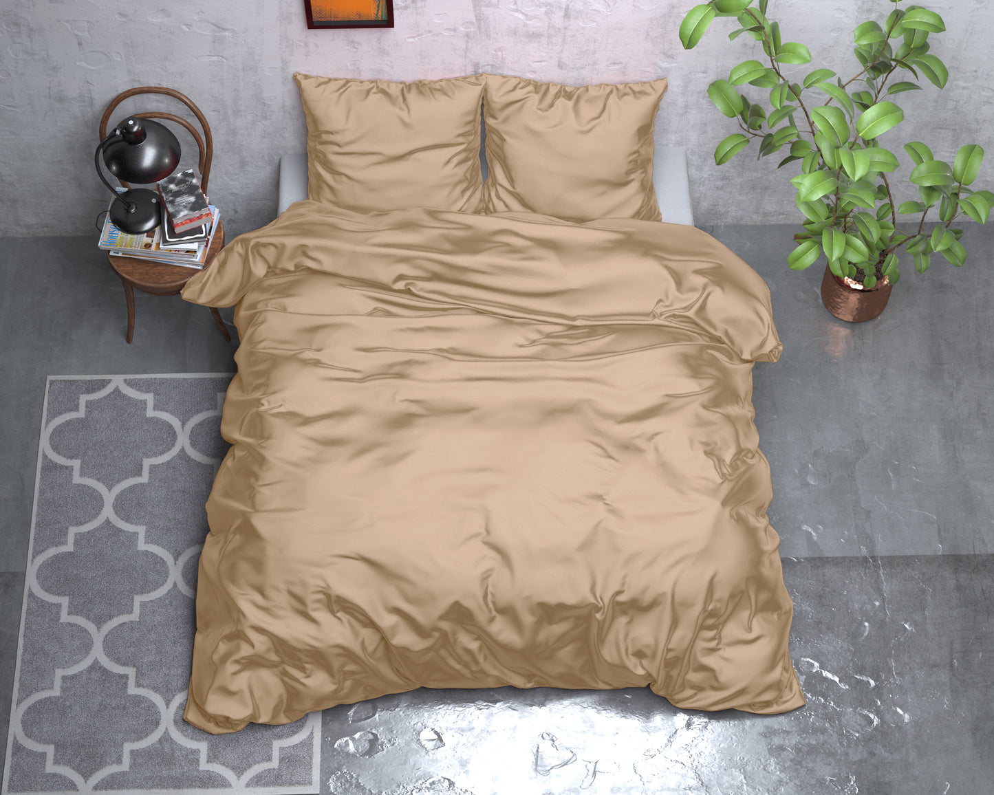 Bettbezug Beauty Skin Care Taupe 140 x 220 cm