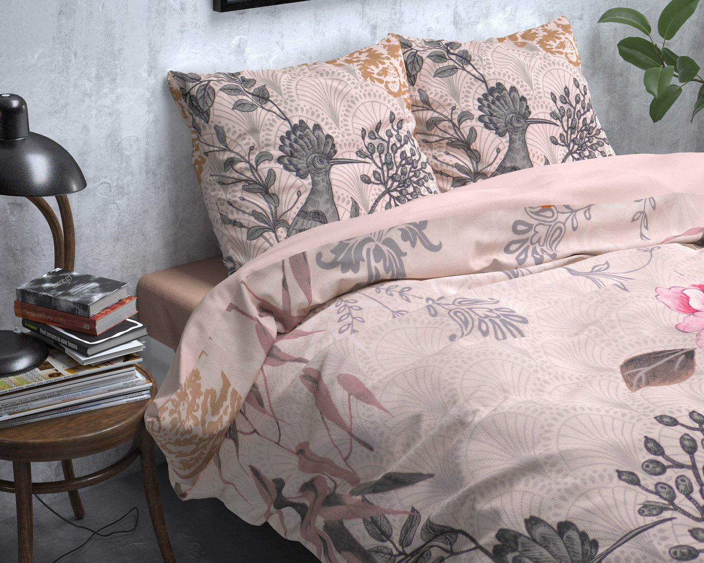 Bettbezug WILD FL Forest Charm Taupe 200 x 220 cm - Palo24