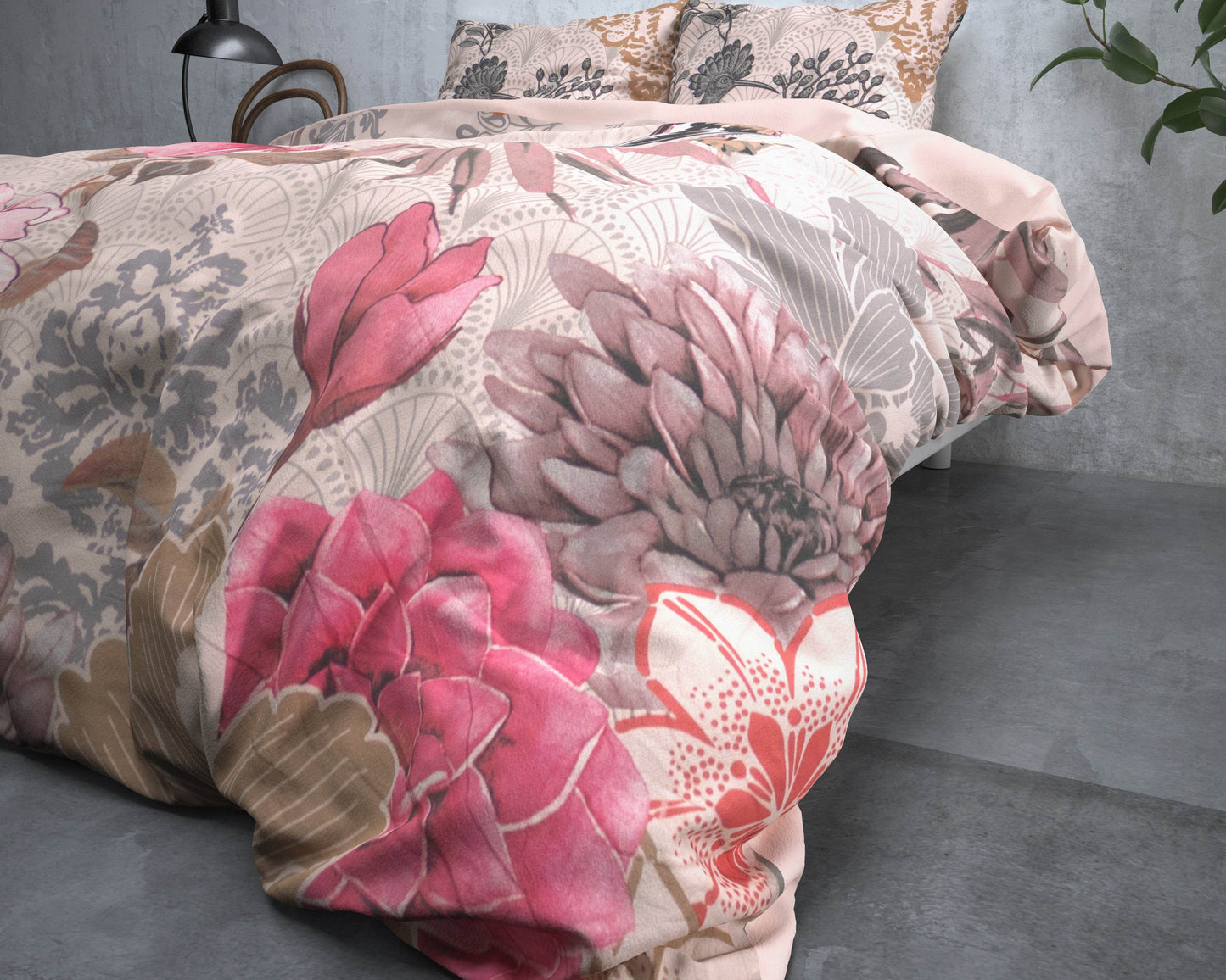 Bettbezug WILD FL Forest Charm Taupe 200 x 220 cm - Palo24