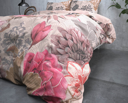 Bettbezug WILD FL Forest Charm Taupe 200 x 220 cm - Palo24