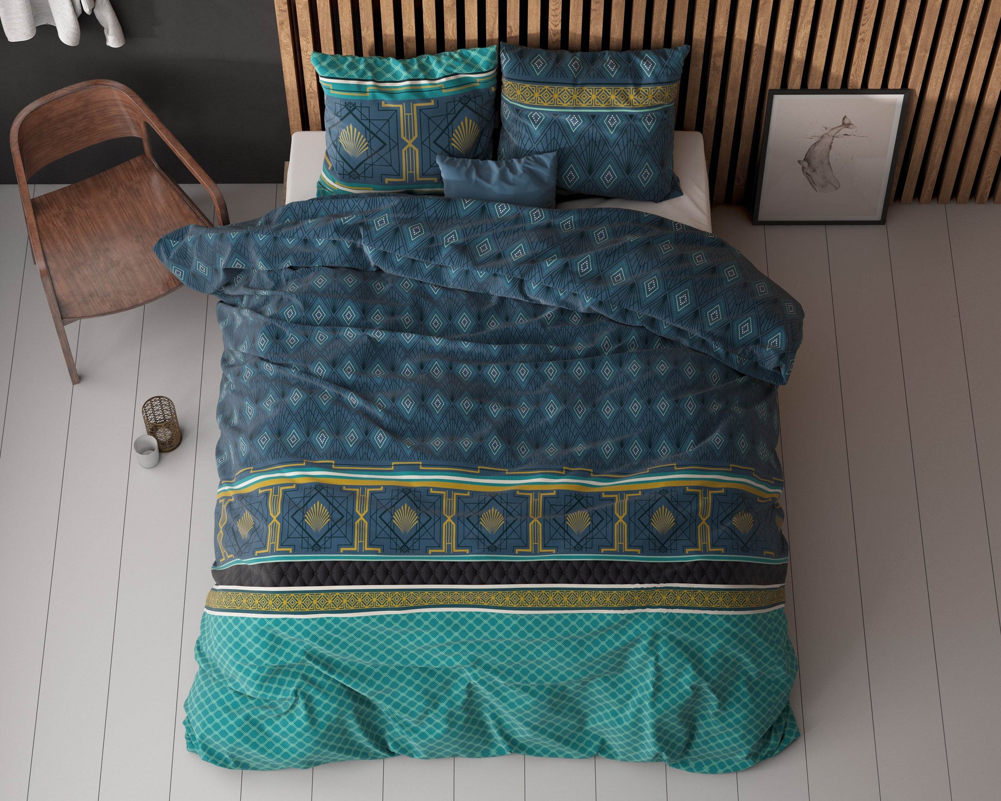 Bettbezug ST Xavier Grün 140x220 cm - Palo24