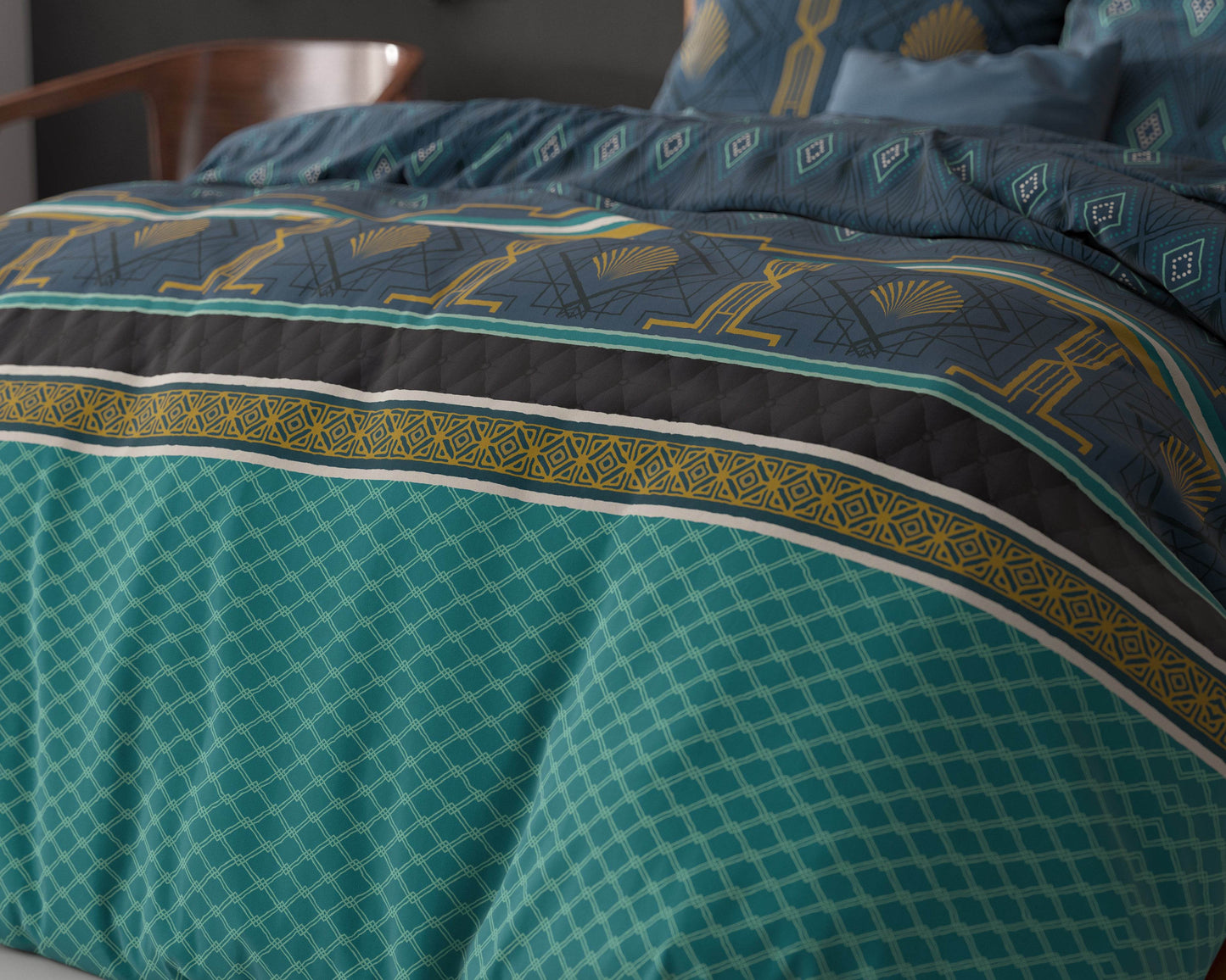 Bettbezug ST Xavier Grün 140x220 cm - Palo24