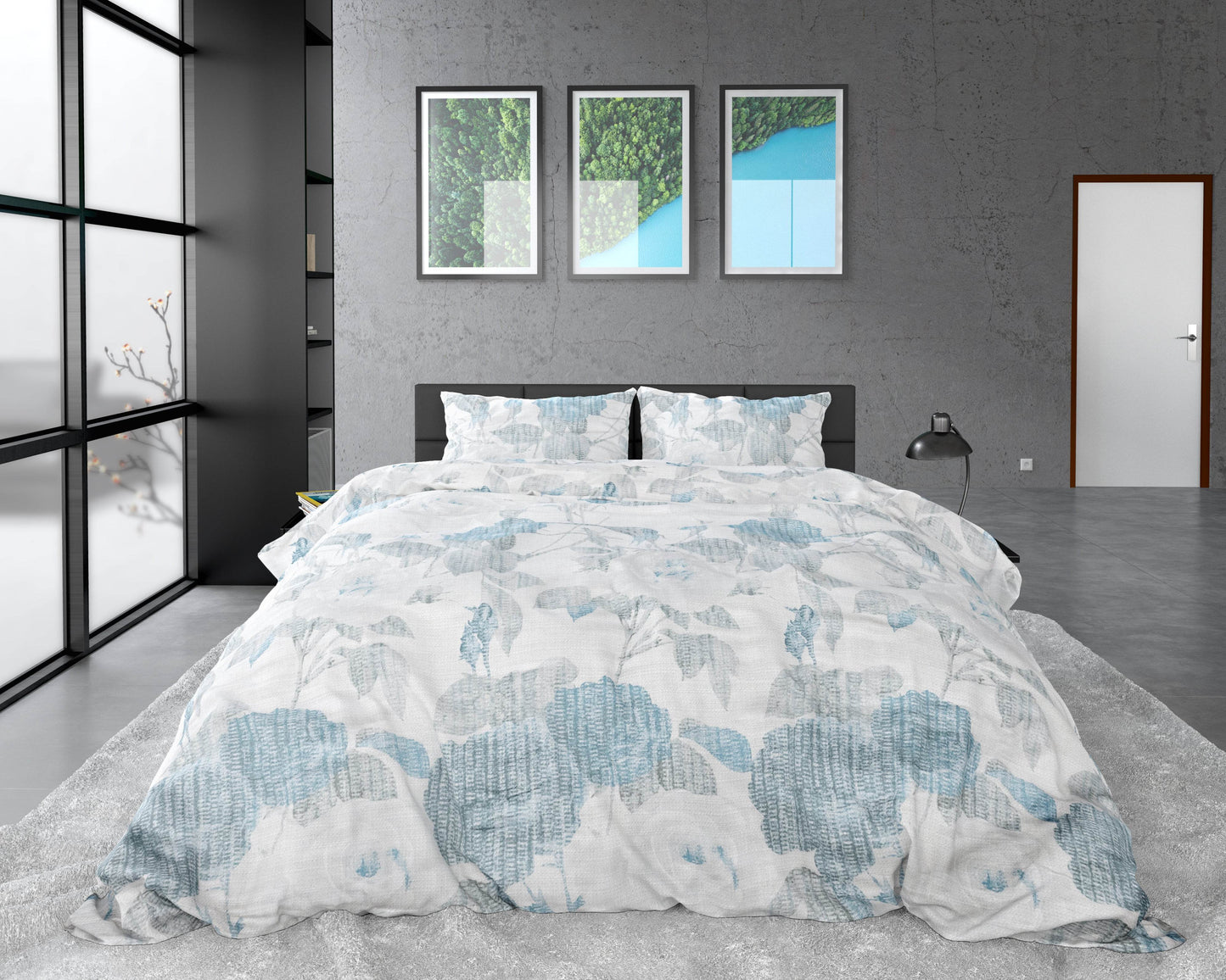 Bettbezug Iven blau 240 x 220 cm - Palo24