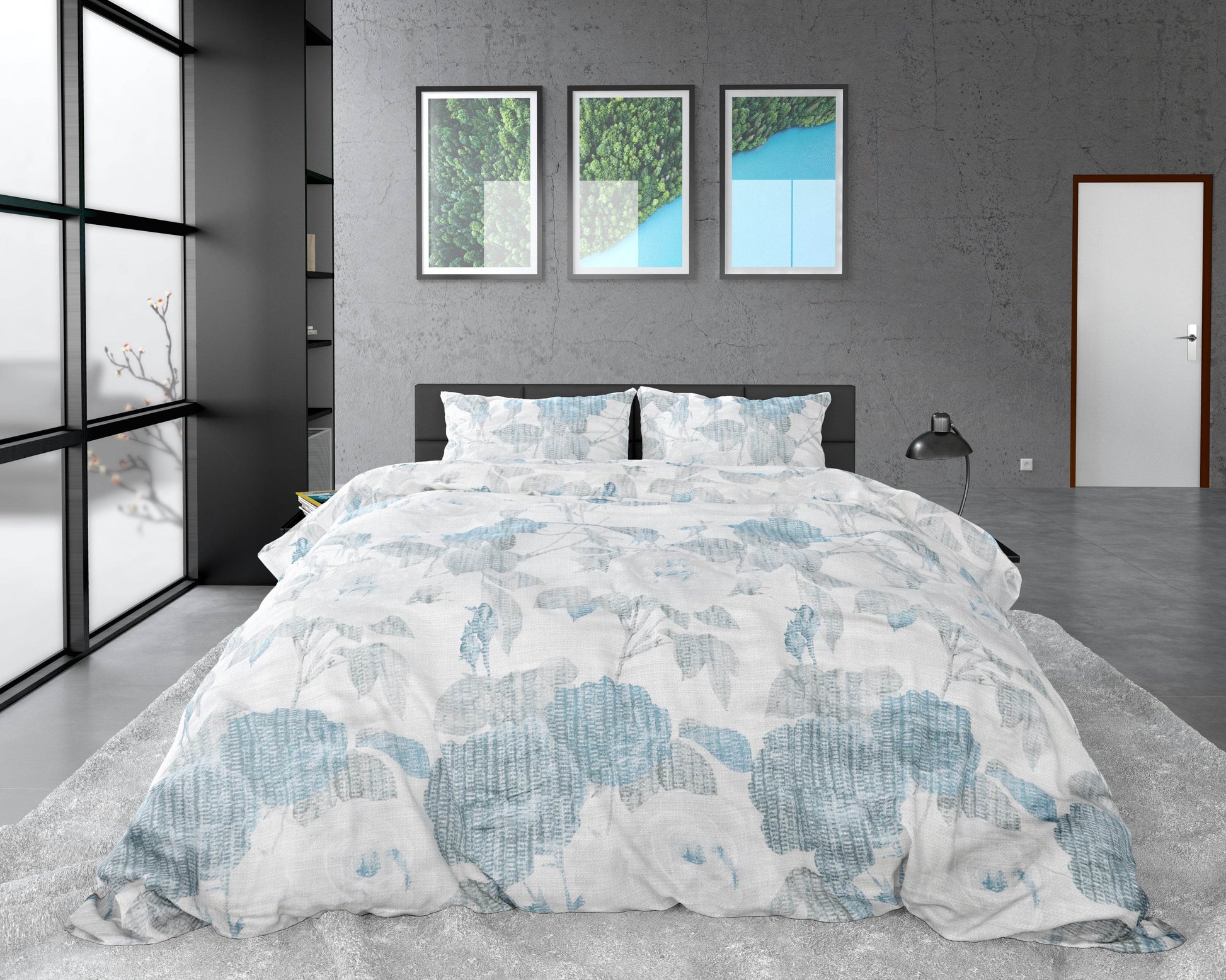 Bettbezug Iven blau 240 x 220 cm - Palo24