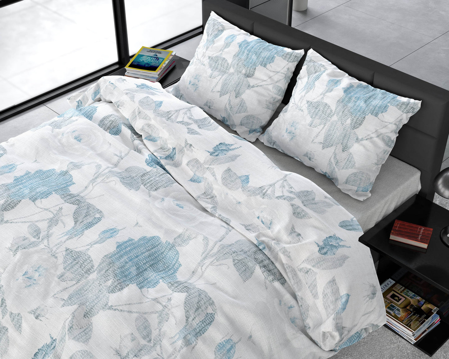 Bettbezug Iven blau 240 x 220 cm - Palo24