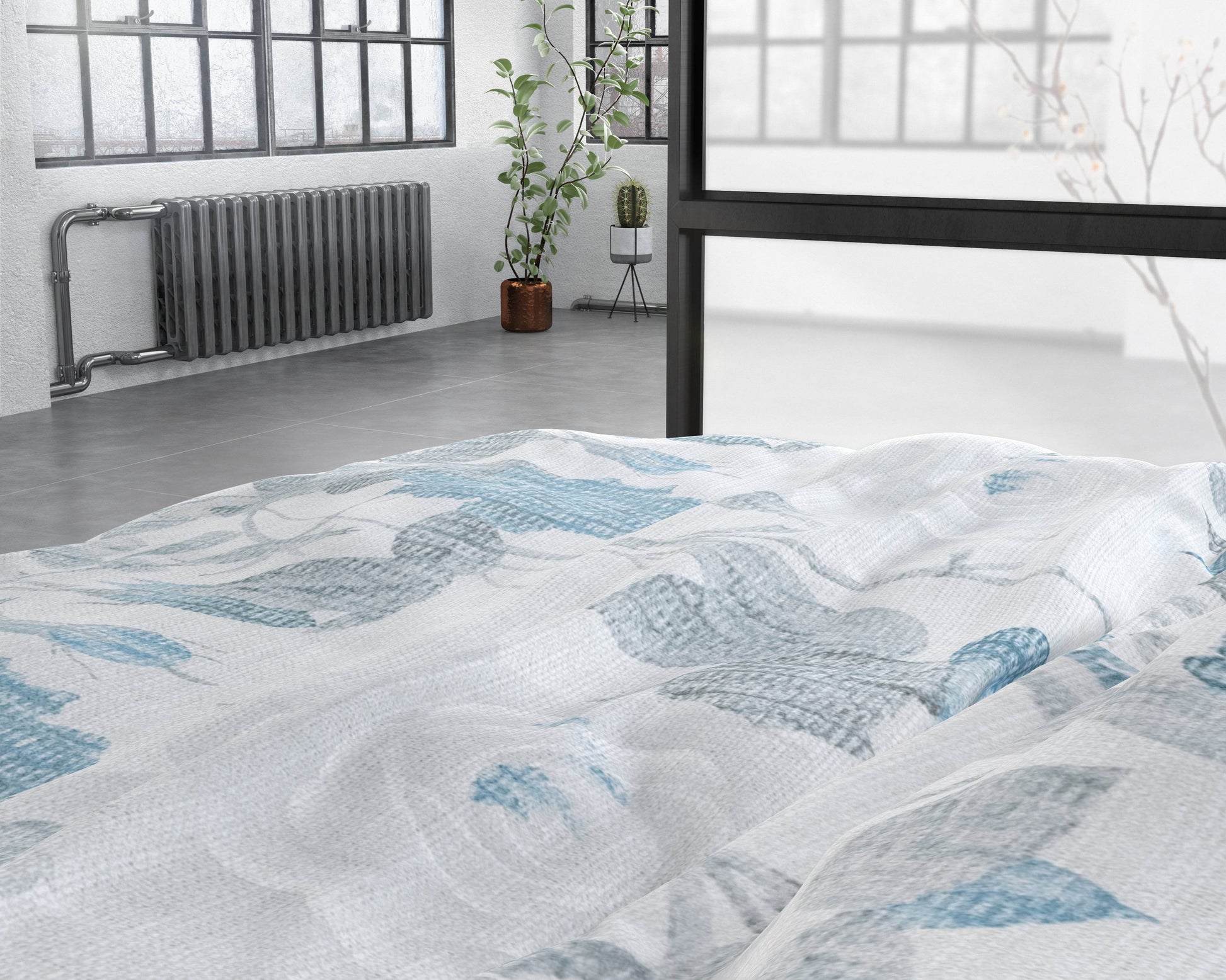 Bettbezug Iven blau 240 x 220 cm - Palo24