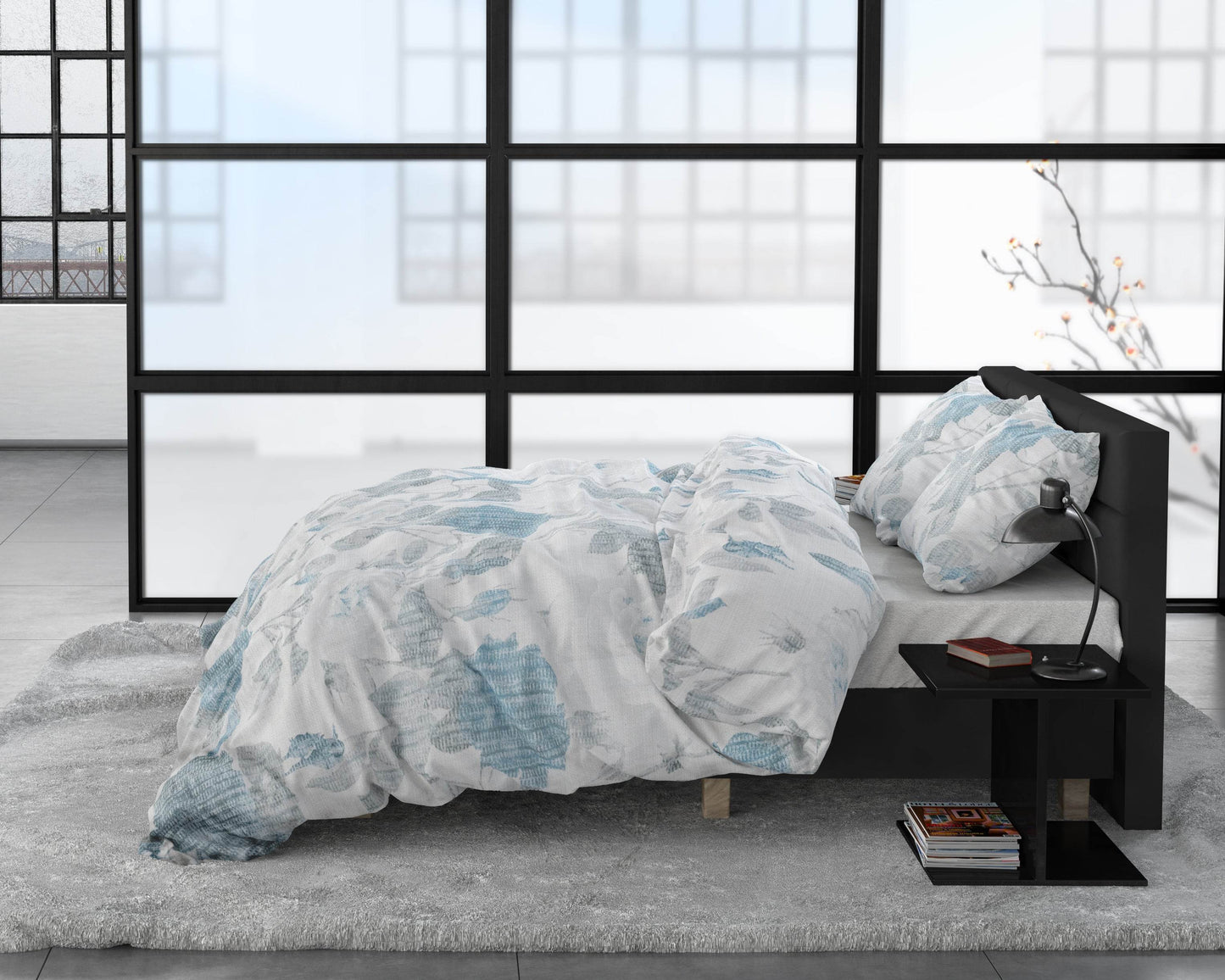 Bettbezug Iven blau 240 x 220 cm - Palo24