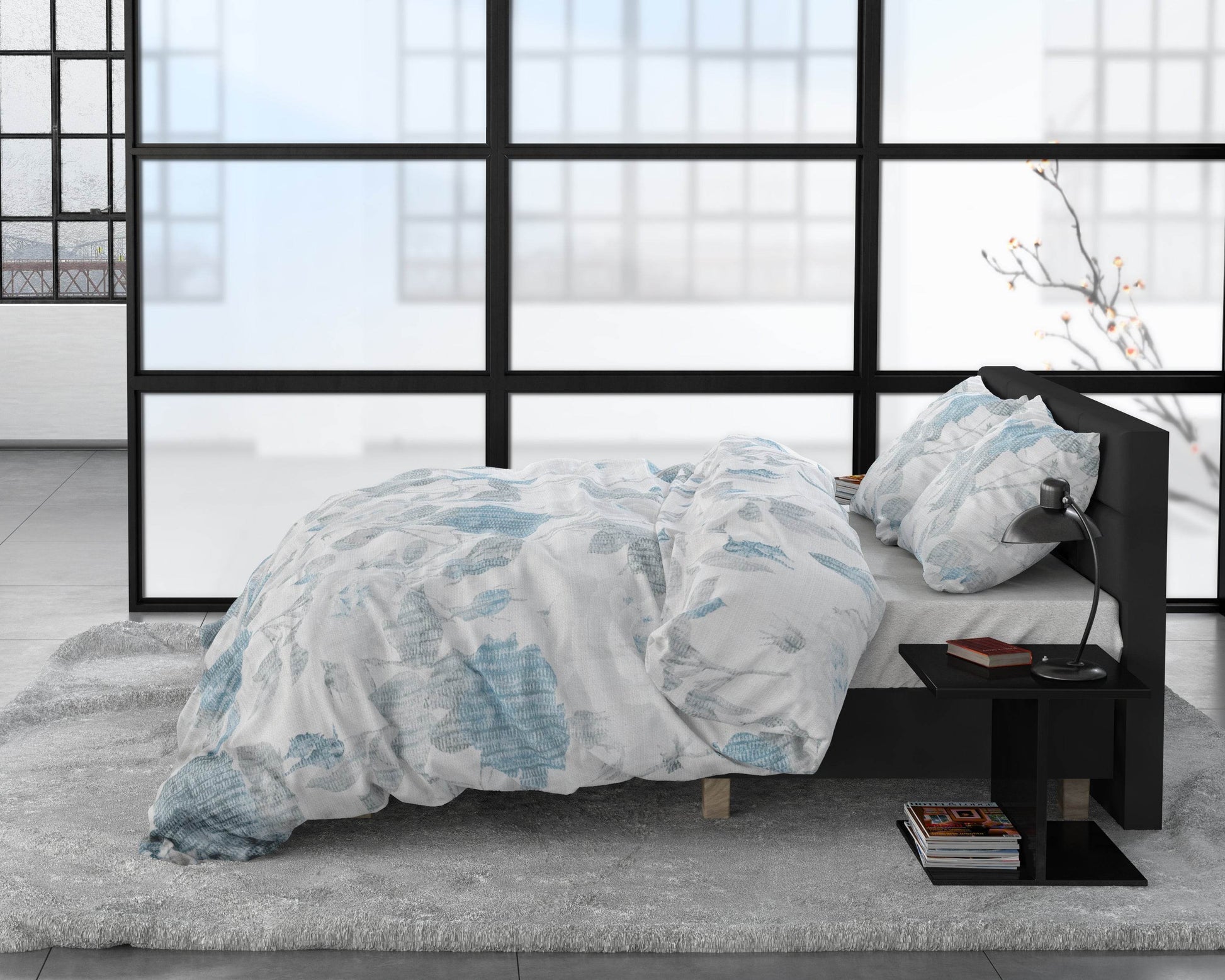 Bettbezug Iven blau 240 x 220 cm - Palo24