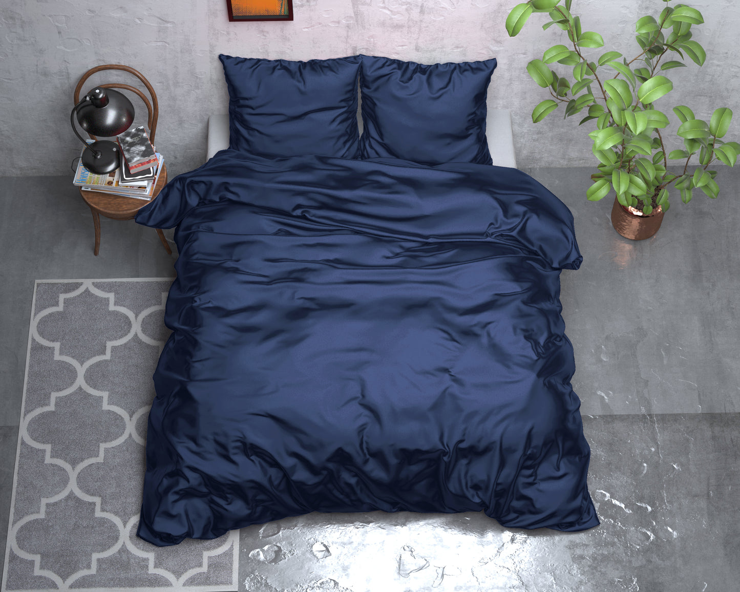 Bettbezug Beauty Skin Care Navy 240 x 220 cm