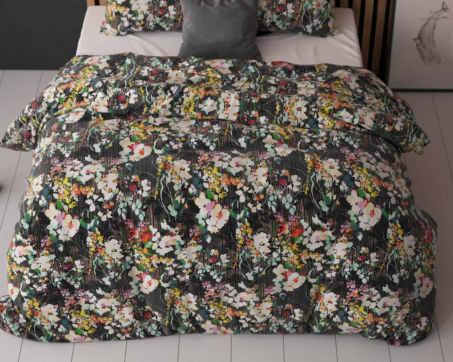 Bettbezug Jolisa 2 Schwarz 140x220 cm - Palo24