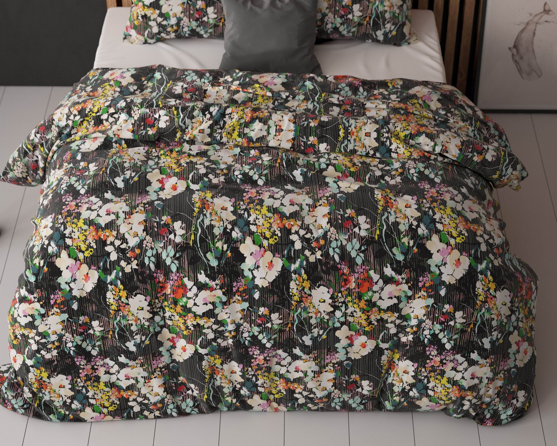 Bettbezug Jolisa 2 Schwarz 140x220 cm - Palo24