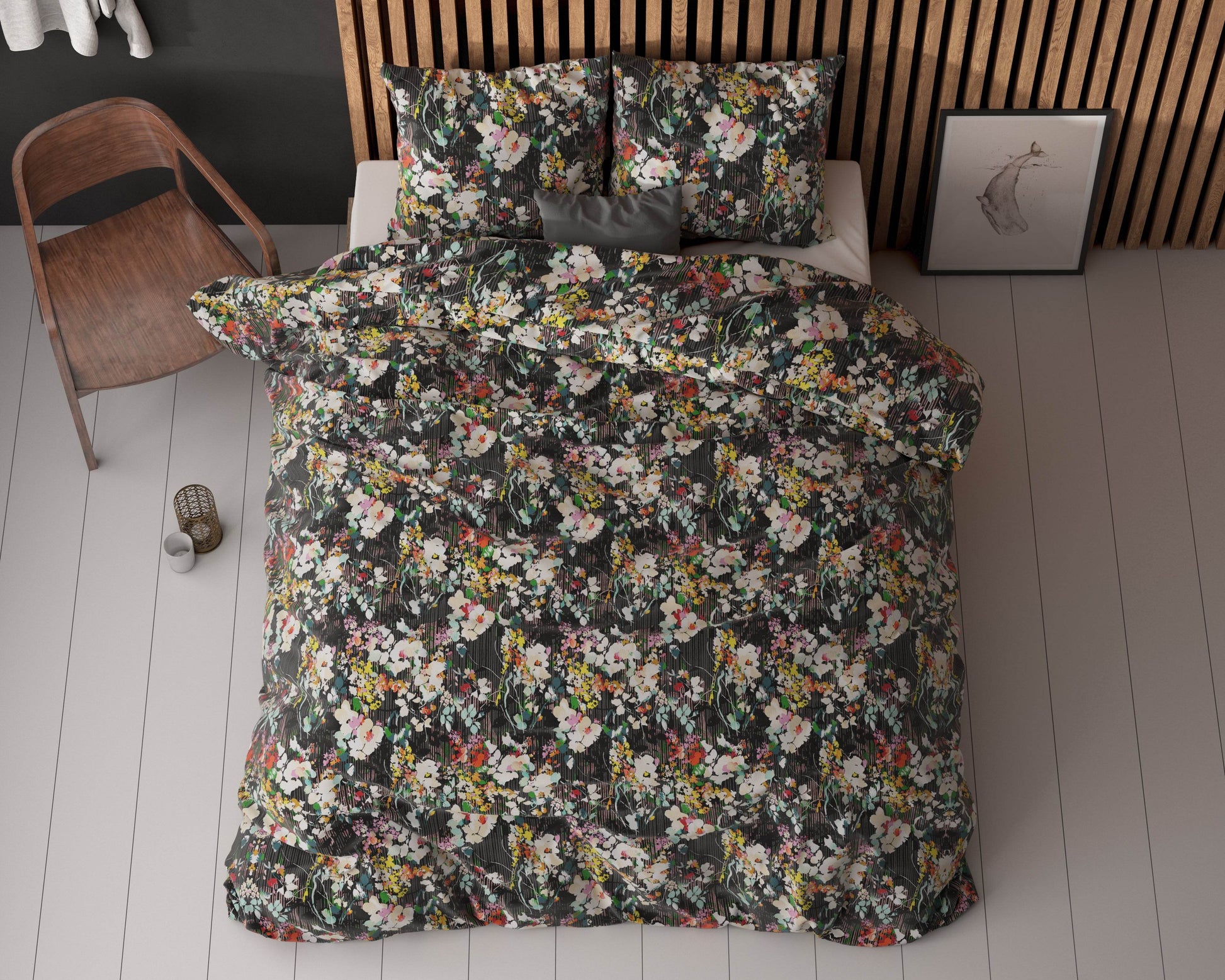 Bettbezug Jolisa 2 Schwarz 200x220 cm - Palo24