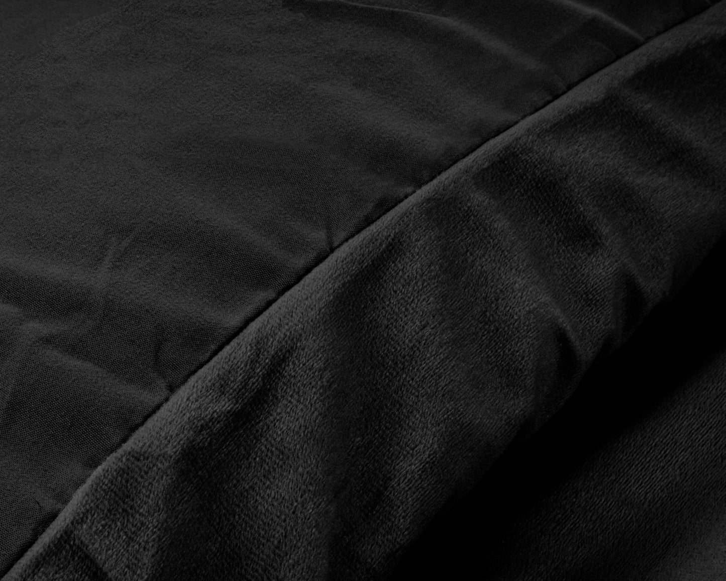 Bettbezug Samt Uni Schwarz 140 x 220 cm