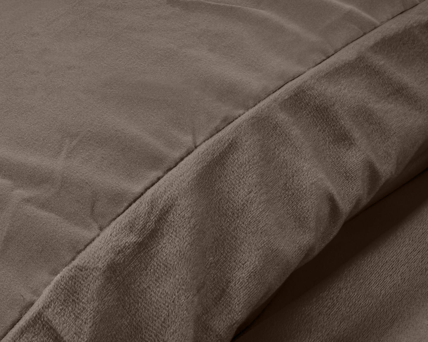 Bettbezug Samt Uni Taupe 140 x 220 cm