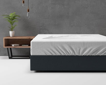 Flanel Basic Spannbettlaken Weiss 140 x 200 cm - Palo24