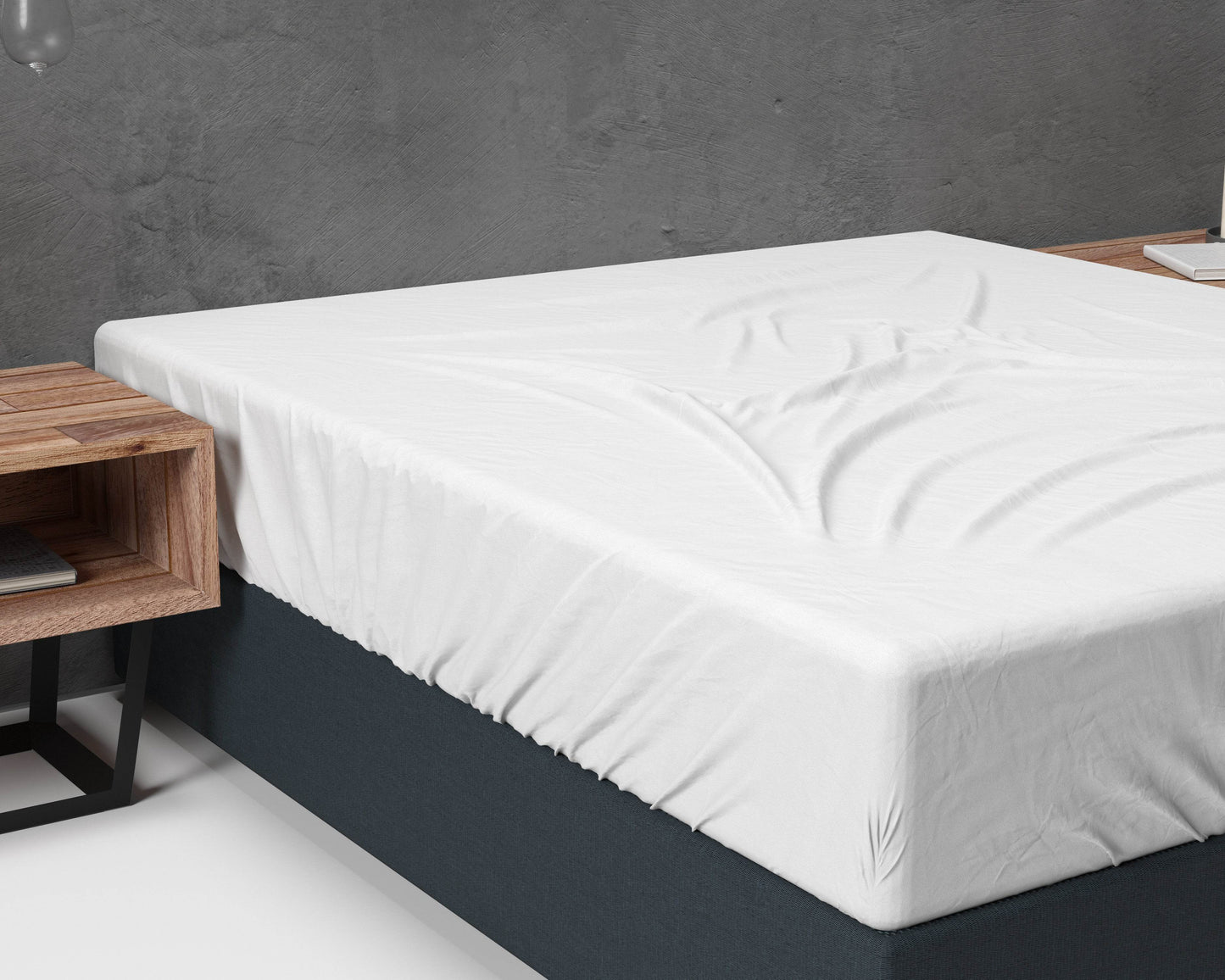 Flanel Basic Spannbettlaken Weiss 140 x 200 cm - Palo24