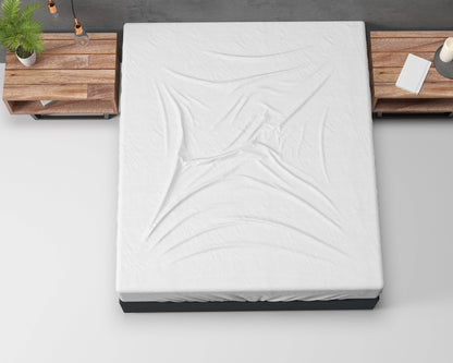 Flanel Basic Spannbettlaken Weiss 140 x 200 cm - Palo24