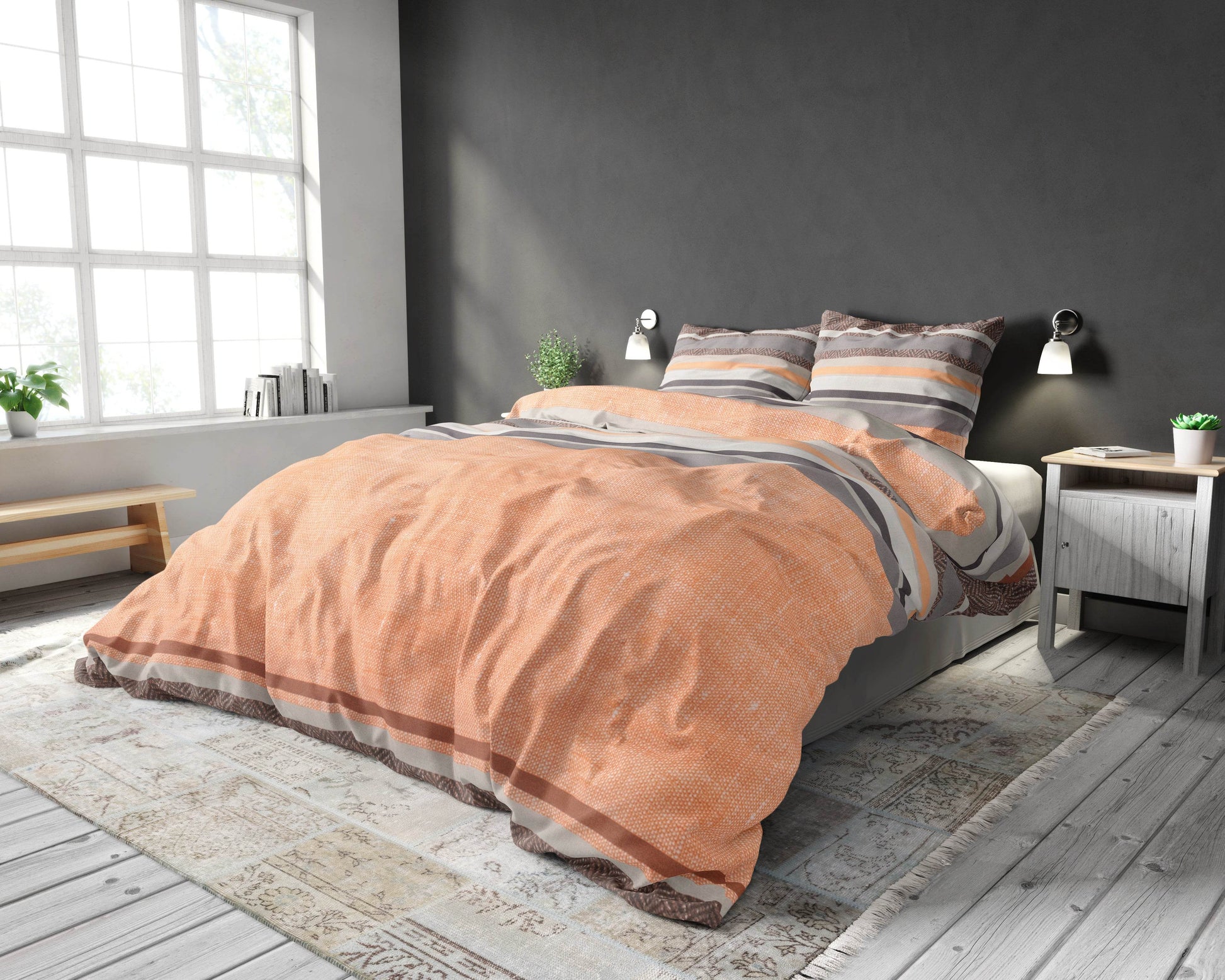 Bettbezug Sonta Orange 140 x 220 cm - Palo24