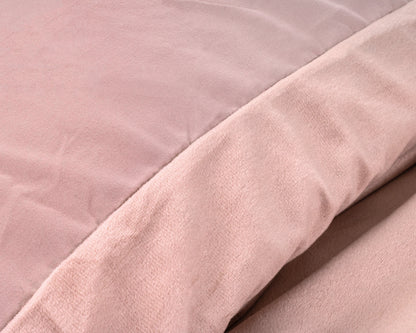 Bettbezug Samt Uni rosa 240 x 220 cm