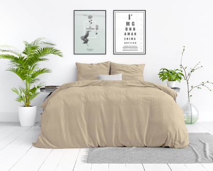 Bettbezug Stone washed Sand 140 x 220 cm - Palo24