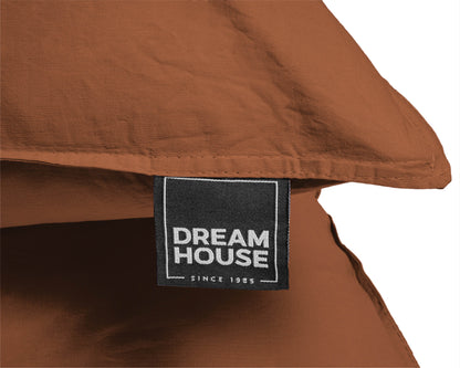 Bettbezug Stone Washed Braun 135 x 200 cm - Palo24