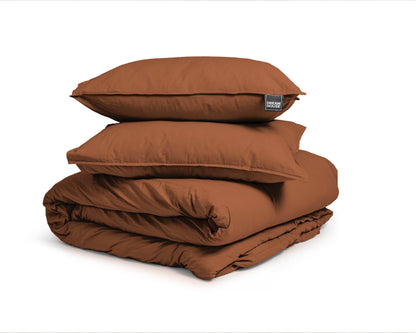 Bettbezug Stone washed Brown 200 x 220 cm - Palo24