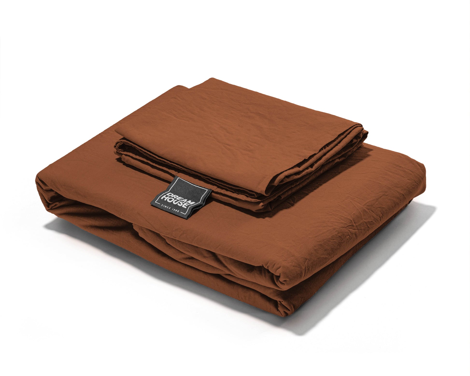 Bettbezug Stone washed Brown 200 x 220 cm - Palo24