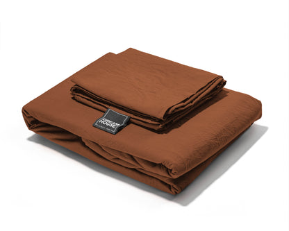 Bettbezug Stone washed Brown 200 x 220 cm - Palo24