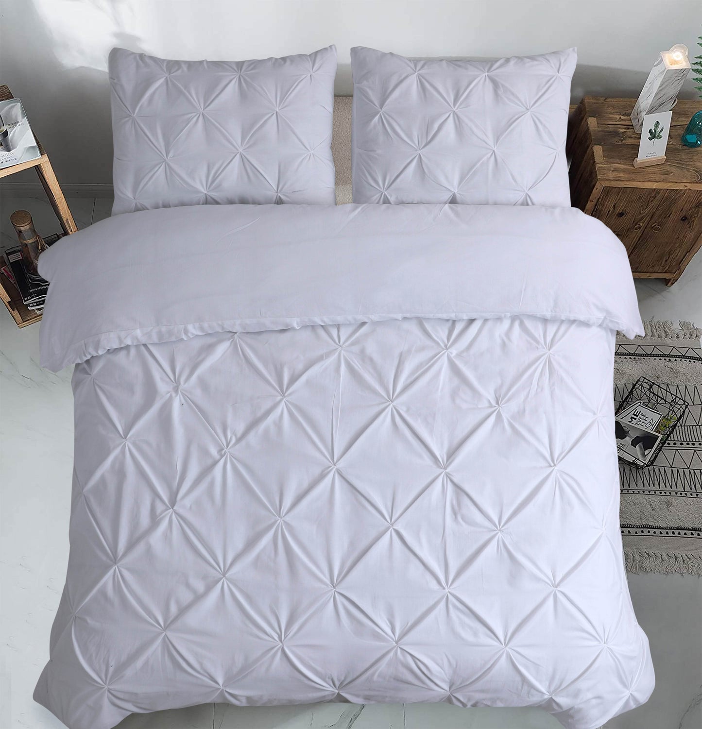 Bettbezug Salvador Weiss 200 x 220 cm - Palo24