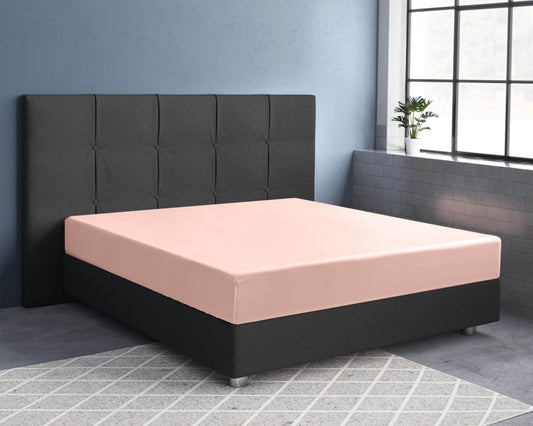 Satin Spannbettlaken Rosa 90 x 200 cm - Palo24