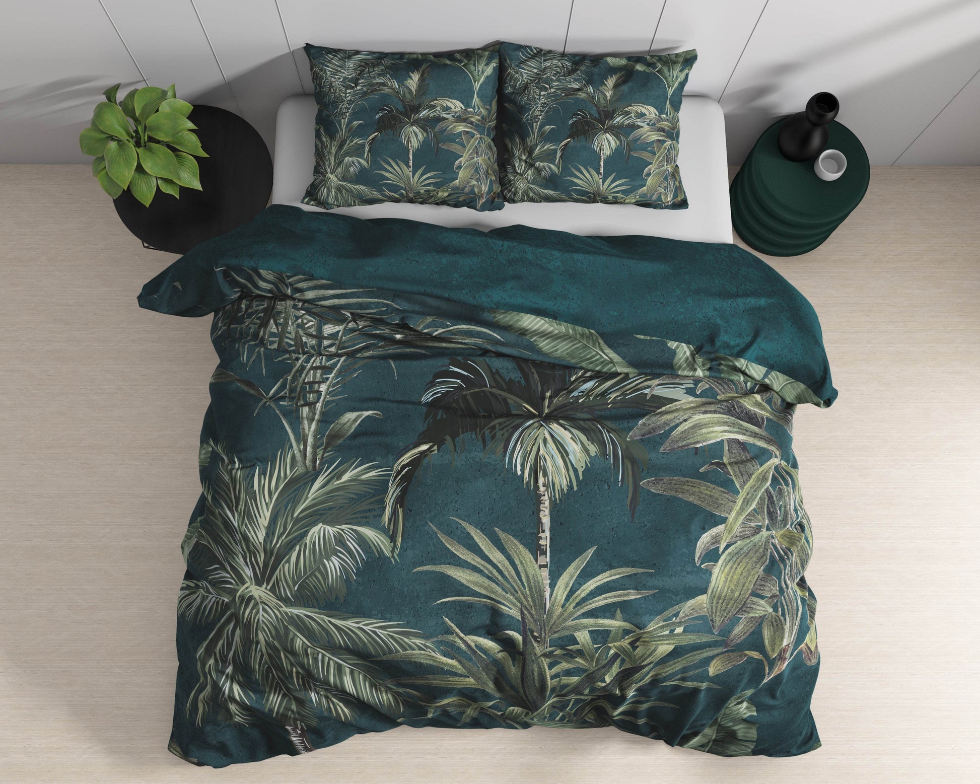 Bettbezug Iris Grün 140 x 220 cm - Palo24