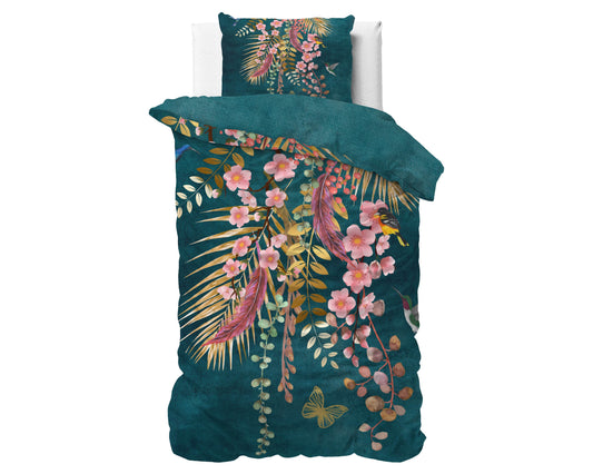 Bettbezug Kamala Botanisch Grün 140 x 220 cm - Palo24