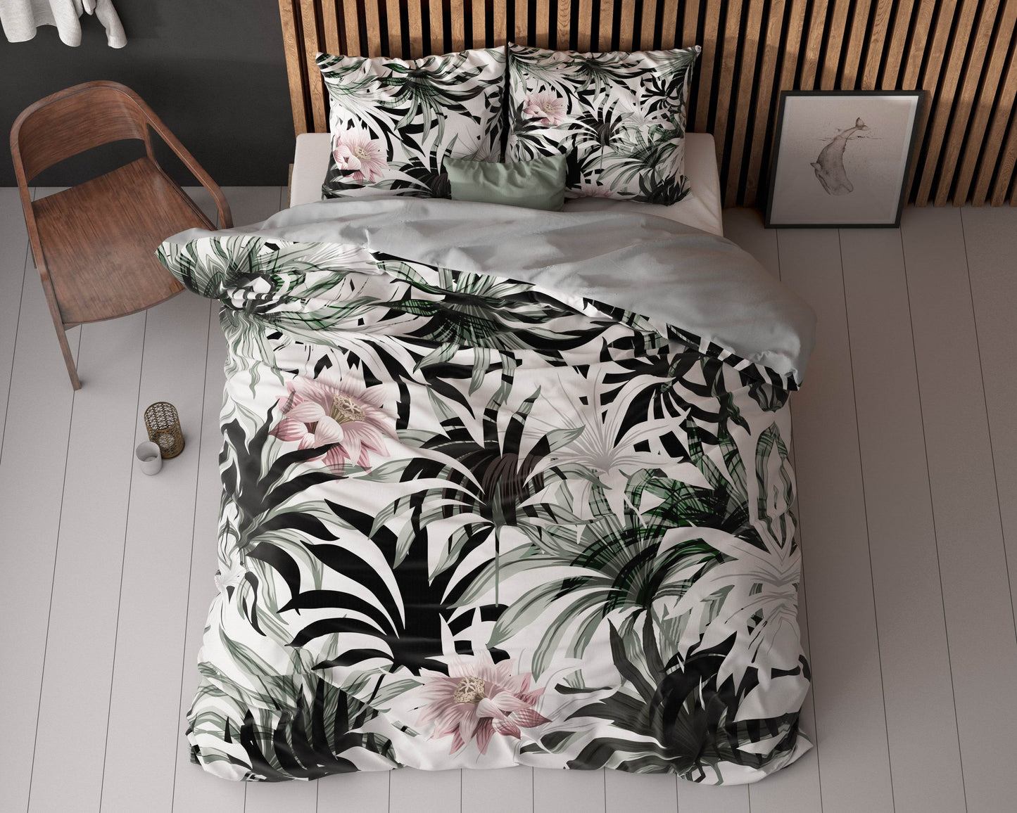 Bettbezug Suzette Weiss 200 x 200/220 cm - Palo24