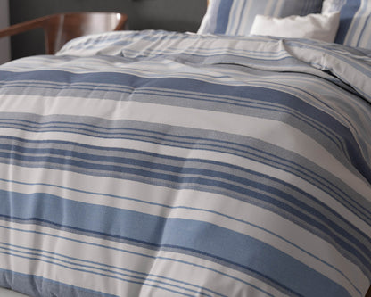 Bettbezug Stripy blau 140 x 200/220 cm - Palo24