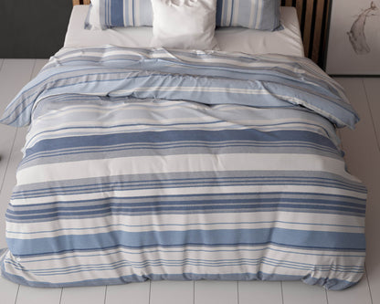 Bettbezug Stripy blau 140 x 200/220 cm - Palo24