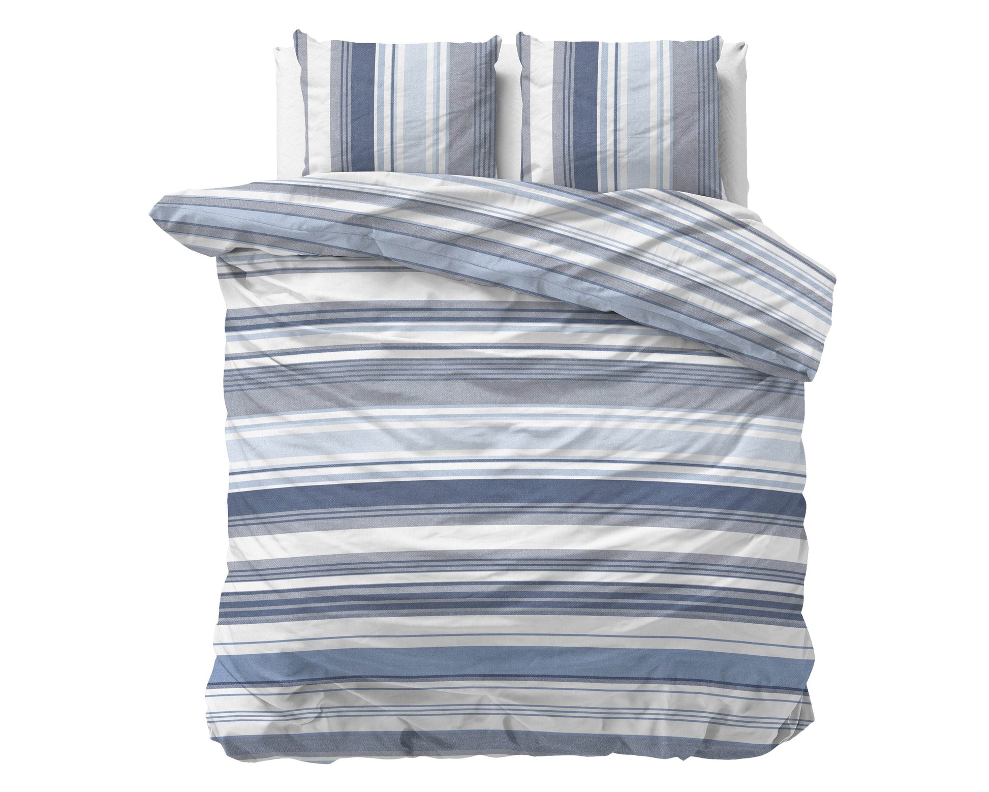 Bettbezug Stripy blau 200 x 200/220 cm - Palo24