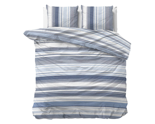 Bettbezug Stripy blau 200 x 200/220 cm - Palo24