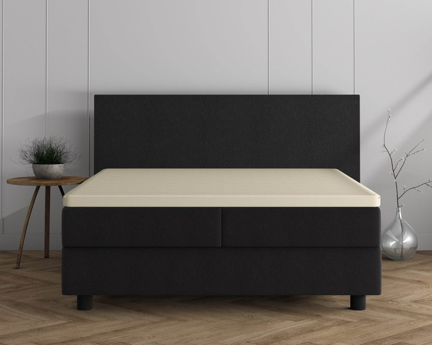 Doppelt Jersey 220 gr. Topper Spannbettlaken Creme 140 x 200/220 cm - Palo24