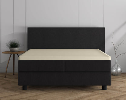 Doppelt Jersey 220 gr. Topper Spannbettlaken Creme 140 x 200/220 cm - Palo24