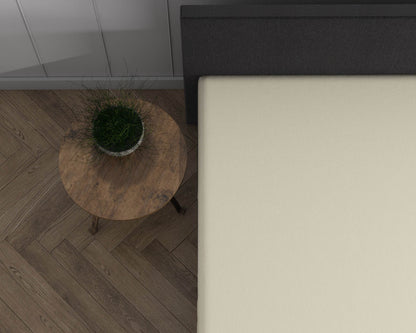Doppelt Jersey 220 gr. Topper Spannbettlaken Creme 140 x 200/220 cm - Palo24